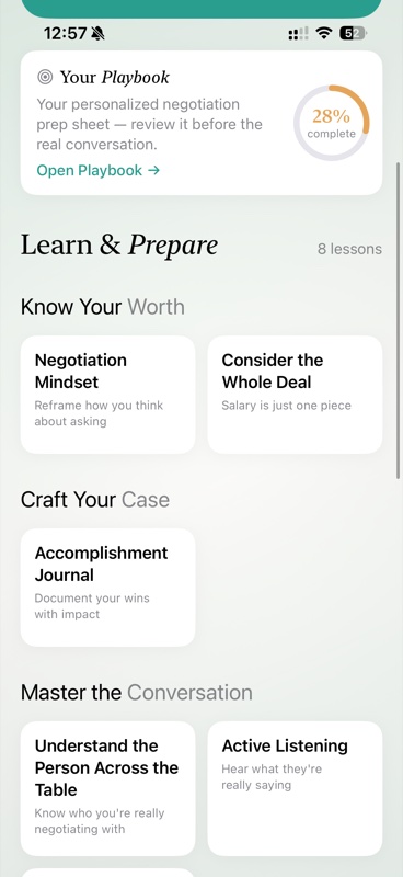 Counteroffer Playbook screen
